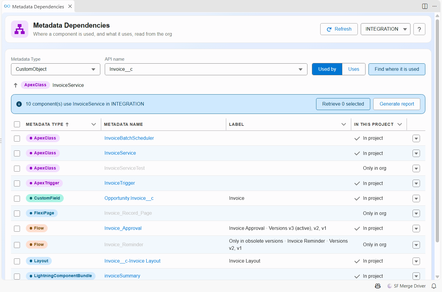 Metadata Dependencies