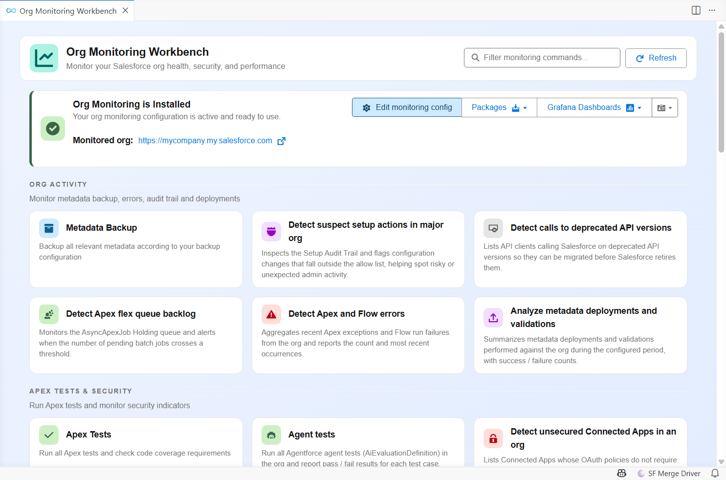 Org Monitoring Workbench